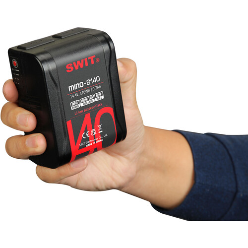 SWIT MINO-S140 140Wh Pocket Battery with D-Tap and USB Outputs (V-Mount) - 2